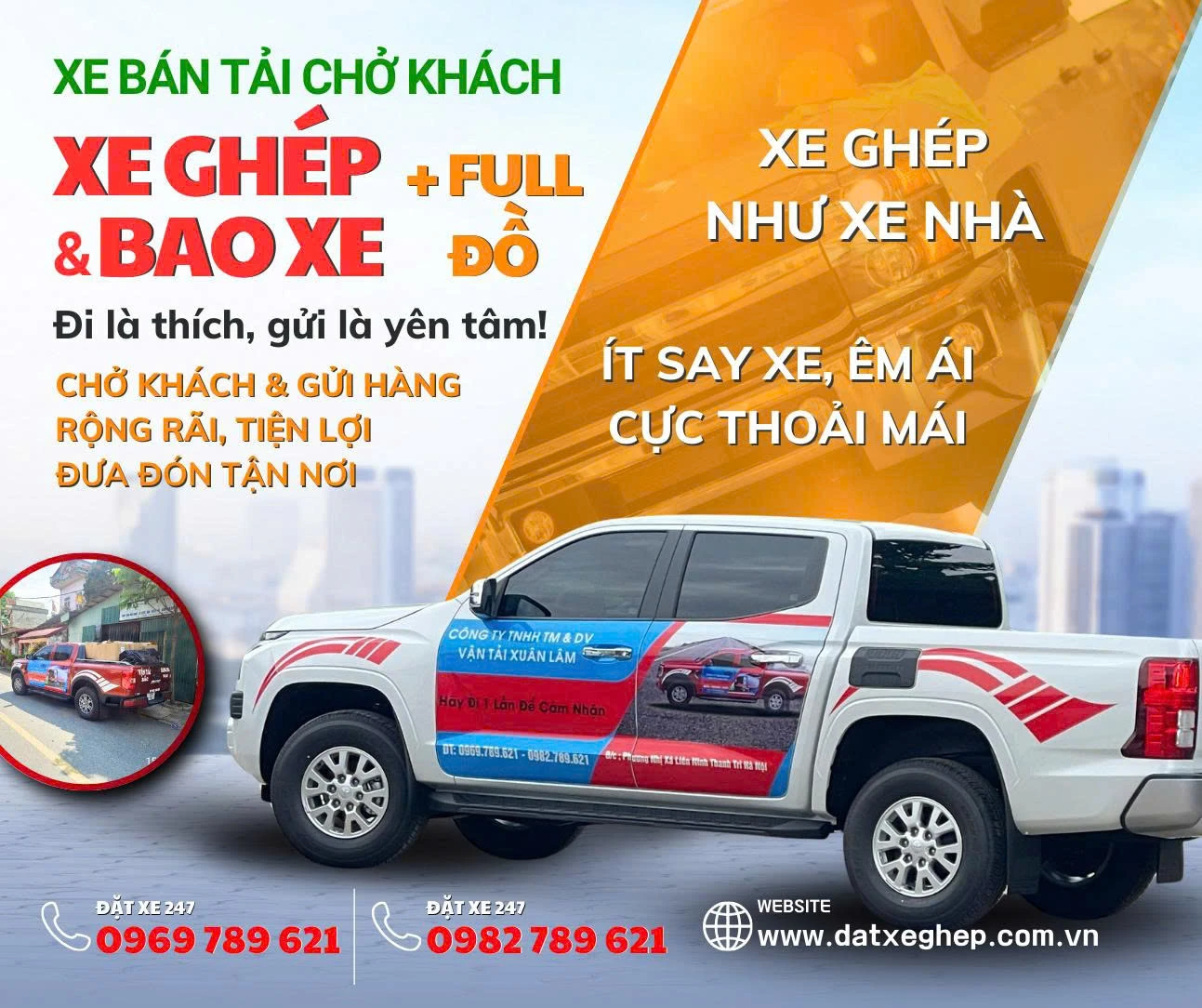 Xe ghép Hà Nội ↔ Hải Phòng